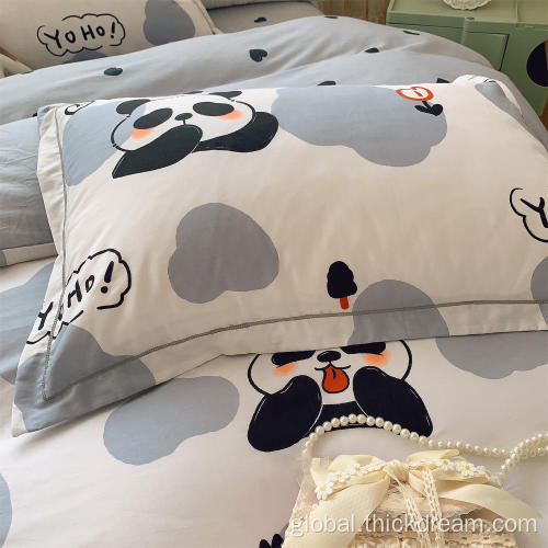 Panda Circle bed sheet cover bedding pillowcase set